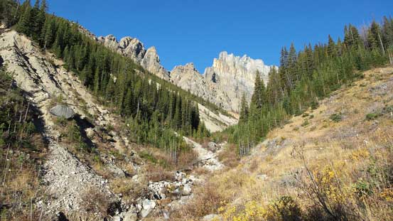 Back into the creek again. We'd soon pick up a well-defined trail.