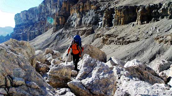 Negotiating a boulder field