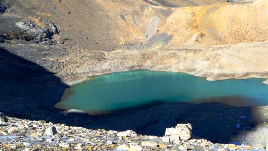 We'd set up bivy at this lovely lake.