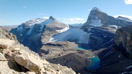 Resolute, Cline and the glacier between them.