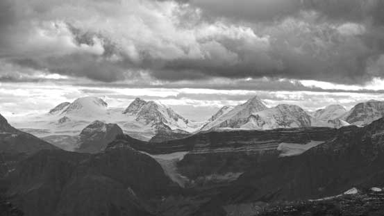 Way in the distance we could see Mt. Barnard and Mt. Freshfield