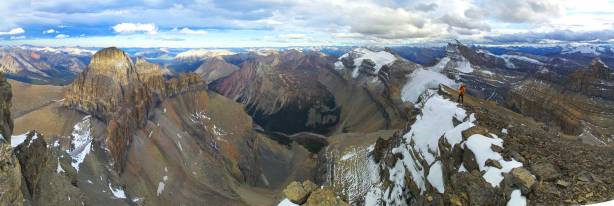 Partial summit panorama from Whitegoat 2. Click to view large size.