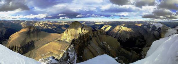 Another panorama from the summit. Click to view large size.