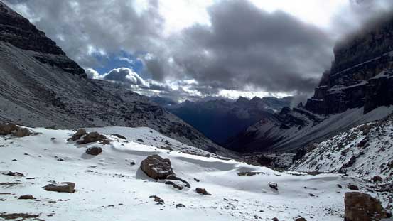 Looking towards the other side from Cline/Resolute col. Looks completely different than 1 day ago.