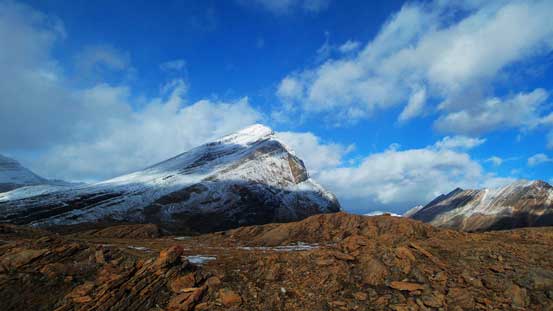 Weather temporarily cleared up when we arrived at Nigel Pass