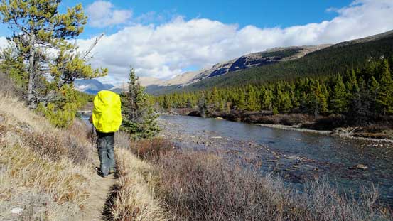 The trail gets pretty close to the (much bigger) Brazeau River