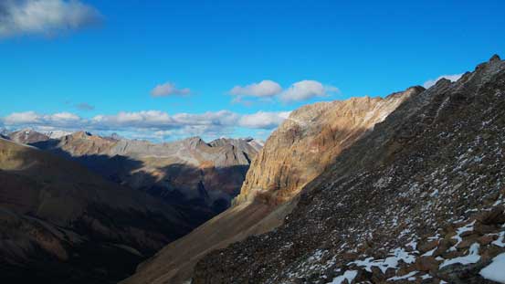 Sunlight shone on part of Marble Mountain
