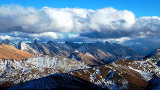 A sea of front-range peaks looking into the White Goat Wilderness