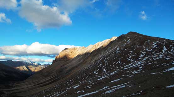 The last sunbeam shone on Marble Mountain