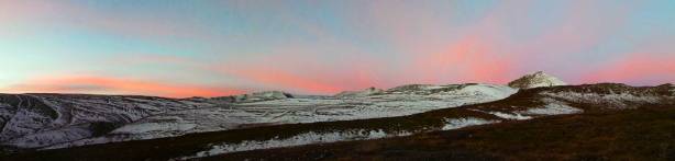 Morning glow on the high clouds