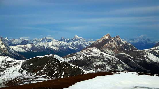 Great view looking north into the familiar Jasper peaks.
