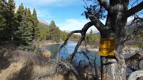 Here's the sign indicating the new trail.