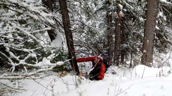 We had to grab whatever we could to haul ourselves up this slippery slope...