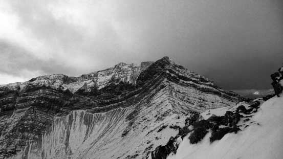 This peak is connected to Sirdar by a high col. It also doesn't have a name.