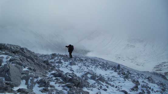 Battling against the wind.