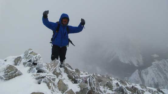 Me on the summit of Sirdar Mountain