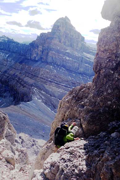 Me stemming up a challenging step. Photo by Raff