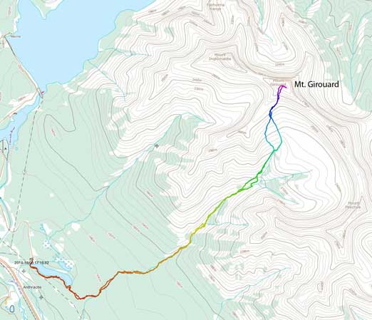 Mt. Girouard scramble route