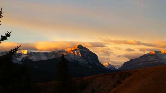 Warden Rock on alpenglow