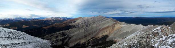 Panorama from Rum Ridge Peak. Click to view large size.