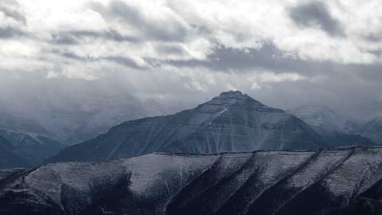 A zoomed-in view of Dormer Mountain