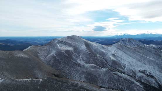 This is unofficially named "Eagle Mountain", further down the ridge. If it's a beautiful summer day we'd probably traverse it as well.