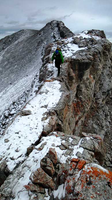 At sections it's fairly exposed, and slippery...