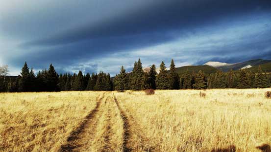 Re-joining the main approach road/trail