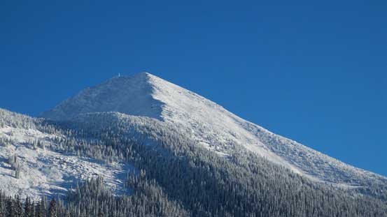 Our objective. We ascended the right-hand skyline ridge