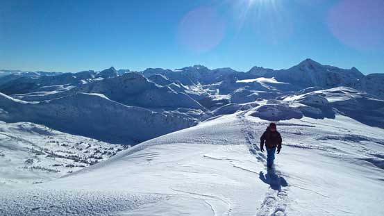 Ben approaching the summit