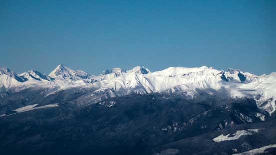 Way in the distance we probably could see Mt. Chown and peaks by that area