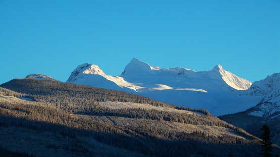 Mt. Albreda from roadside at the end of this day