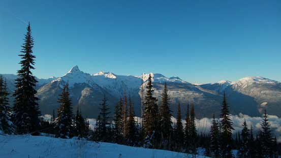Already great view towards the Monashees. The pointy peak is Frenchman Cap