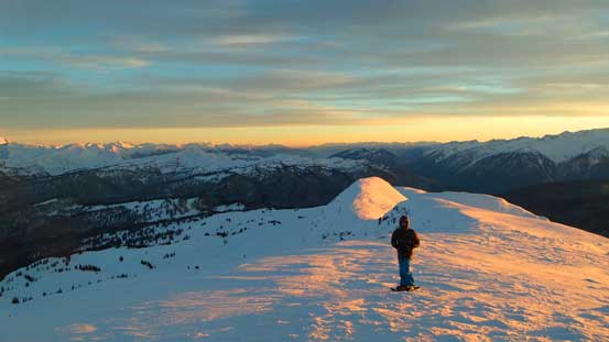 Ben on "Voussoir", ready for the sunset views!