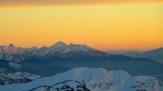 Mt. Cartier and Mt. MacKenzie way in the distance south of Revelstoke