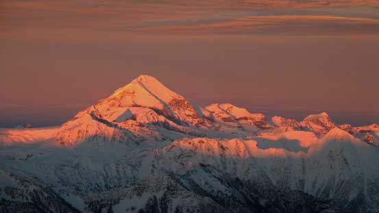 Mt. Sir Sandford on evening glow