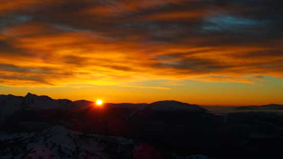 Sunset over the Monashees