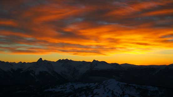 Dusk over Monashee giants (Frenchman Cap et al.)