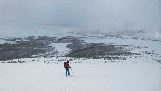 Near the summit, looking back