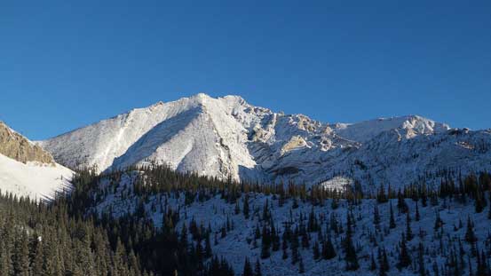 Cresting the ridge we could see our objective up high.