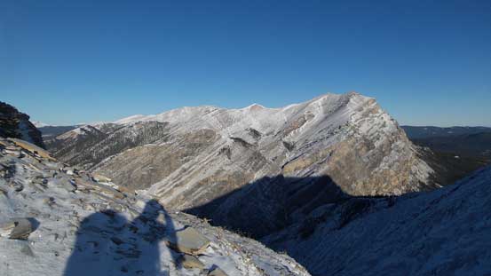 Looking across the saddle we could see Eagle Mountain