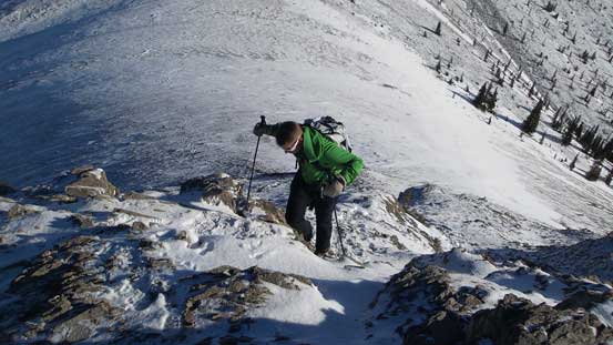 Vern re-ascending a step