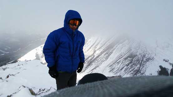 A self-timed summit picture.