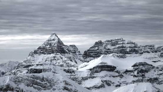 Unusual view of Eon Mountain and Aye Mountain. Eon is high on my 'list'.