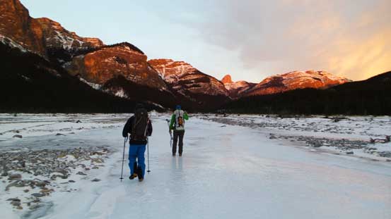 More ice walk towards our ascending drainage
