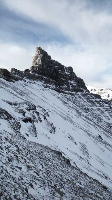 This pictures shows the alpine slope is actually quite steep