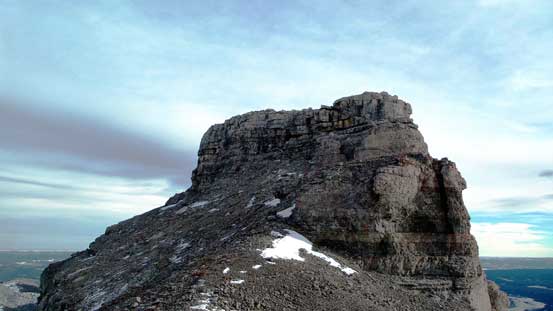 On the ridge now, looking ahead to the summit nipple