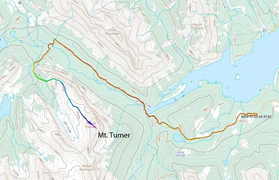 Mt. Turner scramble route