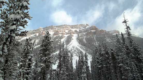 Here's the first major slide path coming down from Boom Mountain