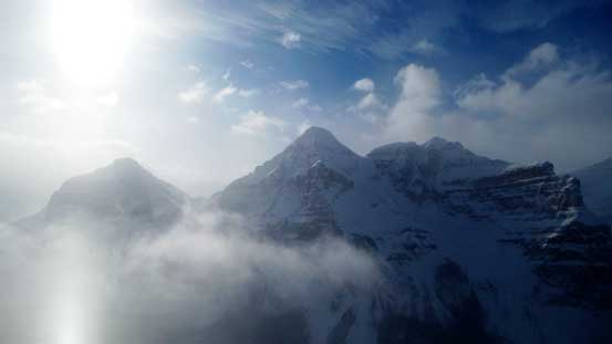 Mt. Whymper looks increasingly impressive.